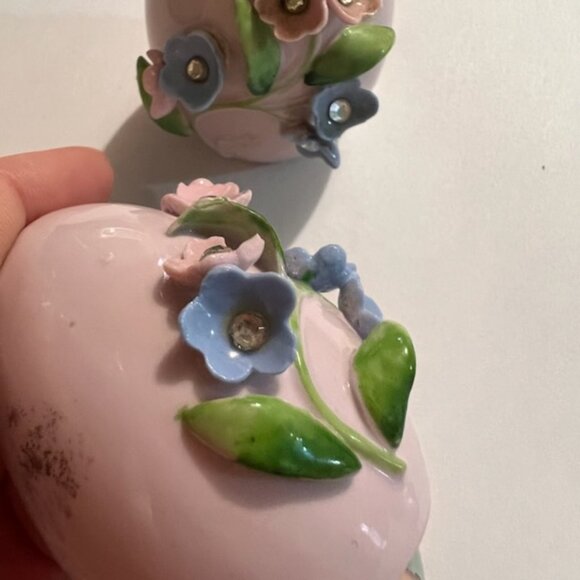 Vintage Japanese Floral Egg S&P Shakers RARE - Picture 5 of 16